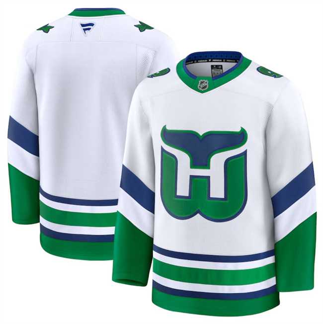 Men%27s Carolina Hurricanes Blank White 2024-25 Throwback Stitched Hockey Jersey Dzhi